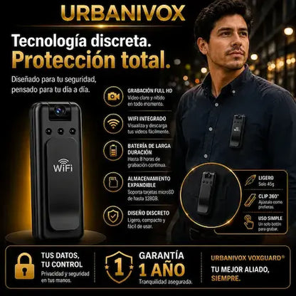 VOXWARD®  Mini Cámara Corporal Portátil