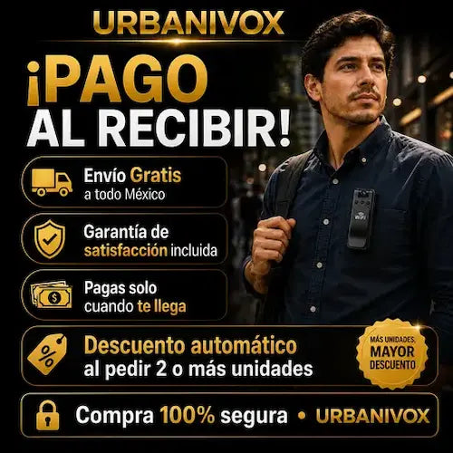 VOXWARD®  Mini Cámara Corporal Portátil